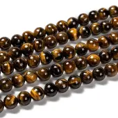 Grade AB Natural Tiger Eye Round Beads Strands