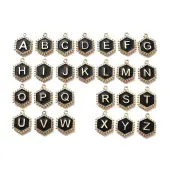 Alloy Black Enamel Pendants