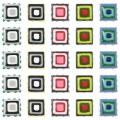 10Pcs 5 Colors Painted Glass Beads Enamel Beads