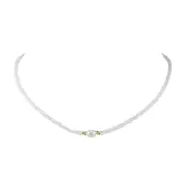 Glass Beads with Pearl Necklaces