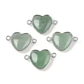 Natural Green Aventurine Love Heart Pendants