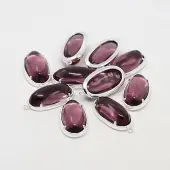 Silver Color Plated Brass Glass Pendants