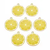 Light Gold Alloy Enamel Pendants