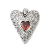 Rack Plating Brass & Cubic Zirconia Pendants
