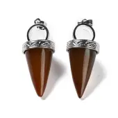 Dyed & Heated Natural Agate Pendants