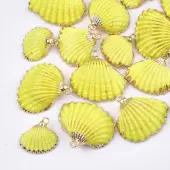 Spray Paint & Electroplate Sea Shell Pendants