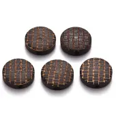 Painted Natural Wood Beads