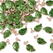 40Pcs Alloy Enamel Pendants