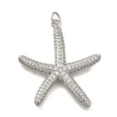 Brass Micro Pave Cubic Zirconia Pendants