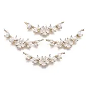 Brass Micro Pave Cubic Zirconia Links Connectors