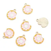 Light Gold Plated Alloy Enamel Pendants