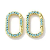 Rack Plated Brass Micro Pave Cubic Zirconia Clasps