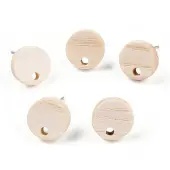 Ash Wood Stud Earring Findings
