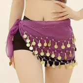 72 Coin Sequins Gauze Belly Dance Waist Belt