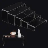 WADORN 5Pcs 5 Styles U-shape Acrylic Shoes Display Stand Risesrs