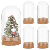 4 Sets Transparent Glass Dome