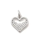 Brass Micro Pave Cubic Zirconia Charms
