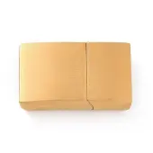 Ion Plating(IP) 304 Stainless Steel Rectangle Magnetic Clasps with Glue-in Ends