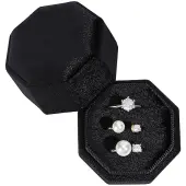 Velvet Cover Plastic Couple Ring Box