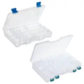 2 Sets 2 Style Removable Rectangle PP Plastic Fishing Tackle Boxes