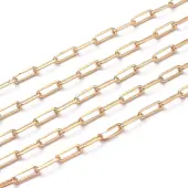 3.28 Feet Soldered Brass Paperclip Chains