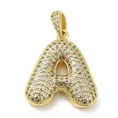 Brass Micro Pave Cubic Zirconia Pendants