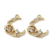 Brass Micro Pave Cubic Zirconia Pendants