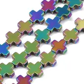 Electroplated Synthetic Non-magnetic Hematite Beads Strands