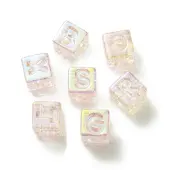 UV Plating Rainbow Iridescent Acrylic Beads