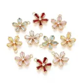 Brass Micro Pave Cubic Zirconia Pendants