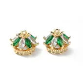 Brass Micro Pave Cubic Zirconia Pendants