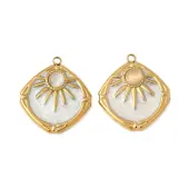 304 Stainless Steel Cat Eye Pendants