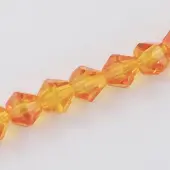Orange Glass Bicone Beads Strands