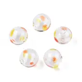 Transparent Handmade Blown Glass Globe Beads