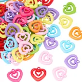 80Pcs Opaque Acrylic Pendants