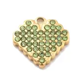 304 Stainless Steel Rhinestone Charms