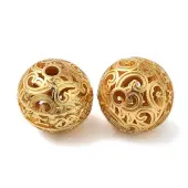 Rack Plating Hollow Brass Beads