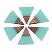 Transparent Resin & Walnut Wood Pendants