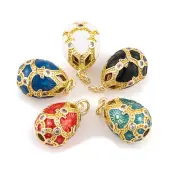 Brass Micro Pave Cubic Zirconia Pendants