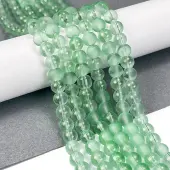 Frosted Transparent Glass Bead Strands