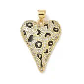 Brass Micro Pave Cubic Zirconia Pendants