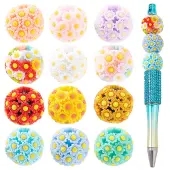 12Pcs 12 Colors Opaque Acrylic Beads
