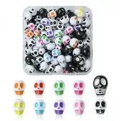 130Pcs 3 Styles Craft Style Acrylic Beads