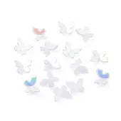 Butterfly Rainbow Iridescent Plating Acrylic Cabochons
