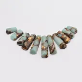 Assembled Synthetic Bronzite and Gemstone Beads Strands