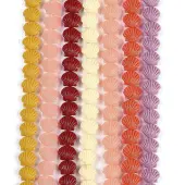 Synthetic Coral Dyed Carved Beads Strands