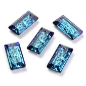 Embossed Glass Rhinestone Pendants