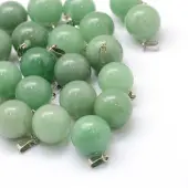 Round Natural Green Aventurine Pendants