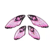 4Pcs 4 Styles Transparent Epoxy Resin Pendants