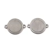 Tarnish Resistant 201 Stainless Steel Cabochon Connector Settings
